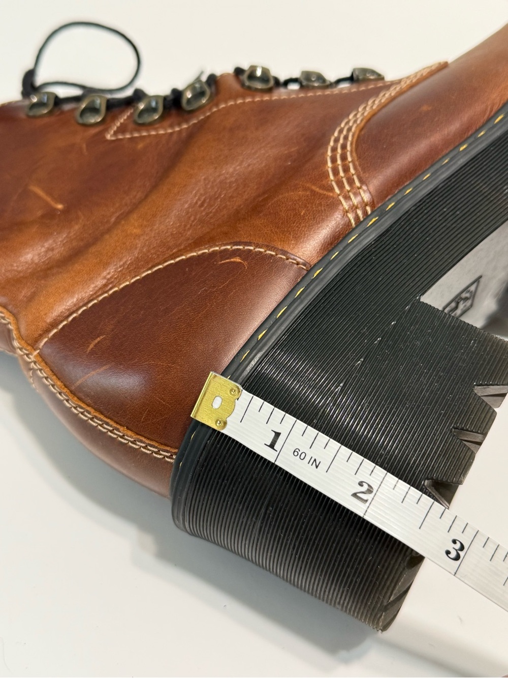 Dr. Martens Brown Leather Lace-Up Combat Boots - Picture 14 of 16